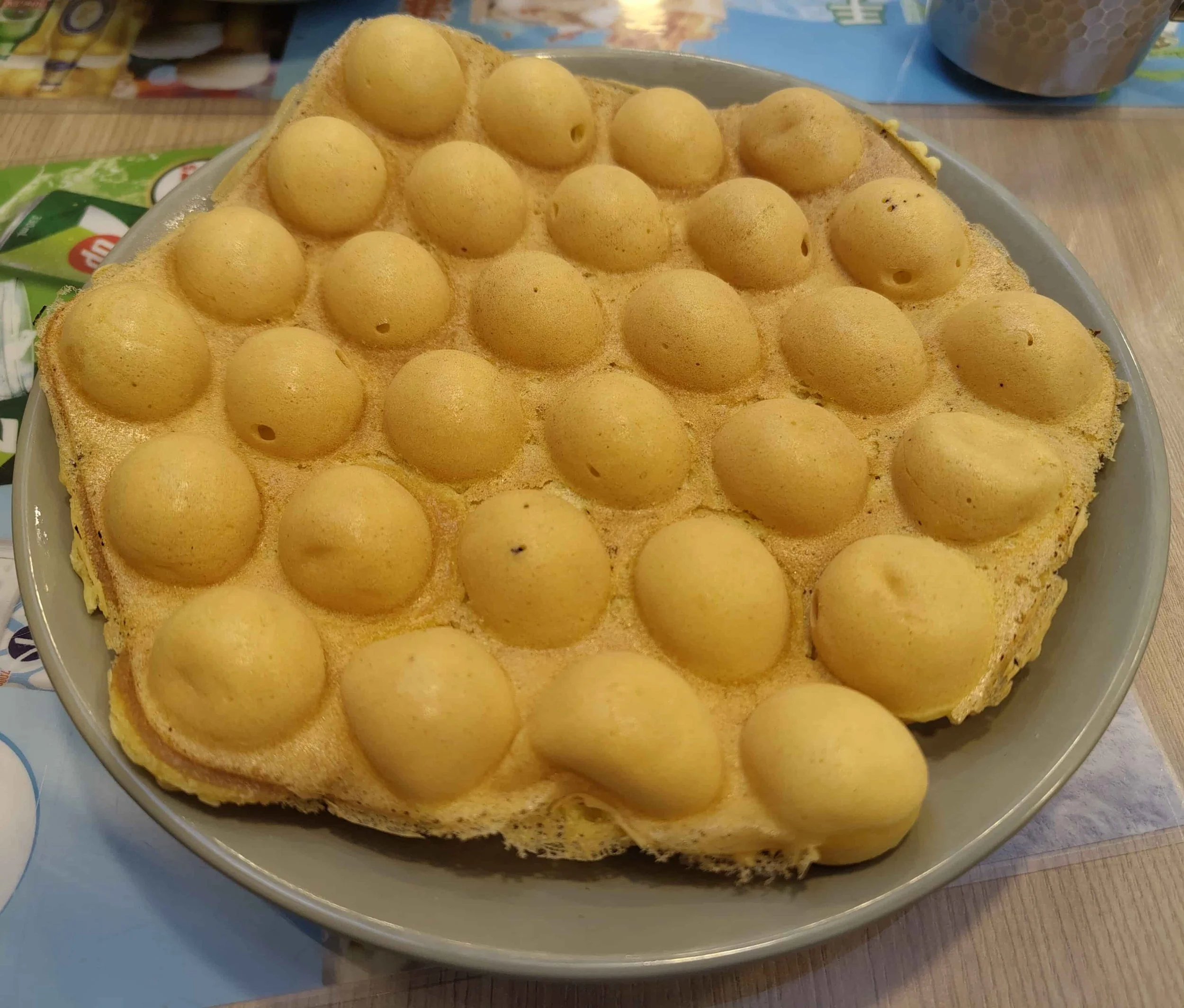 Hong Kong egg waffles – golden bubble-shaped street food with a crisp exterior and soft centre