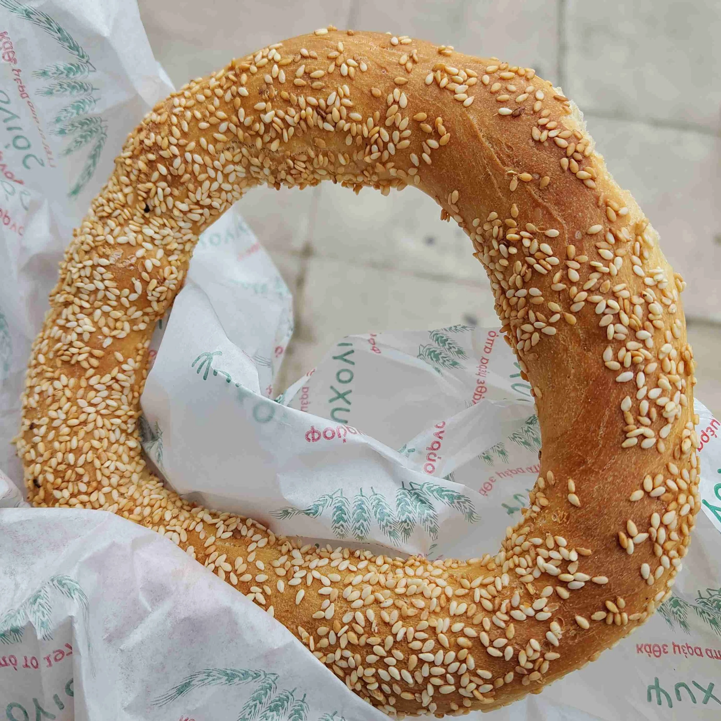Koulouri – Greek sesame-covered bread ring