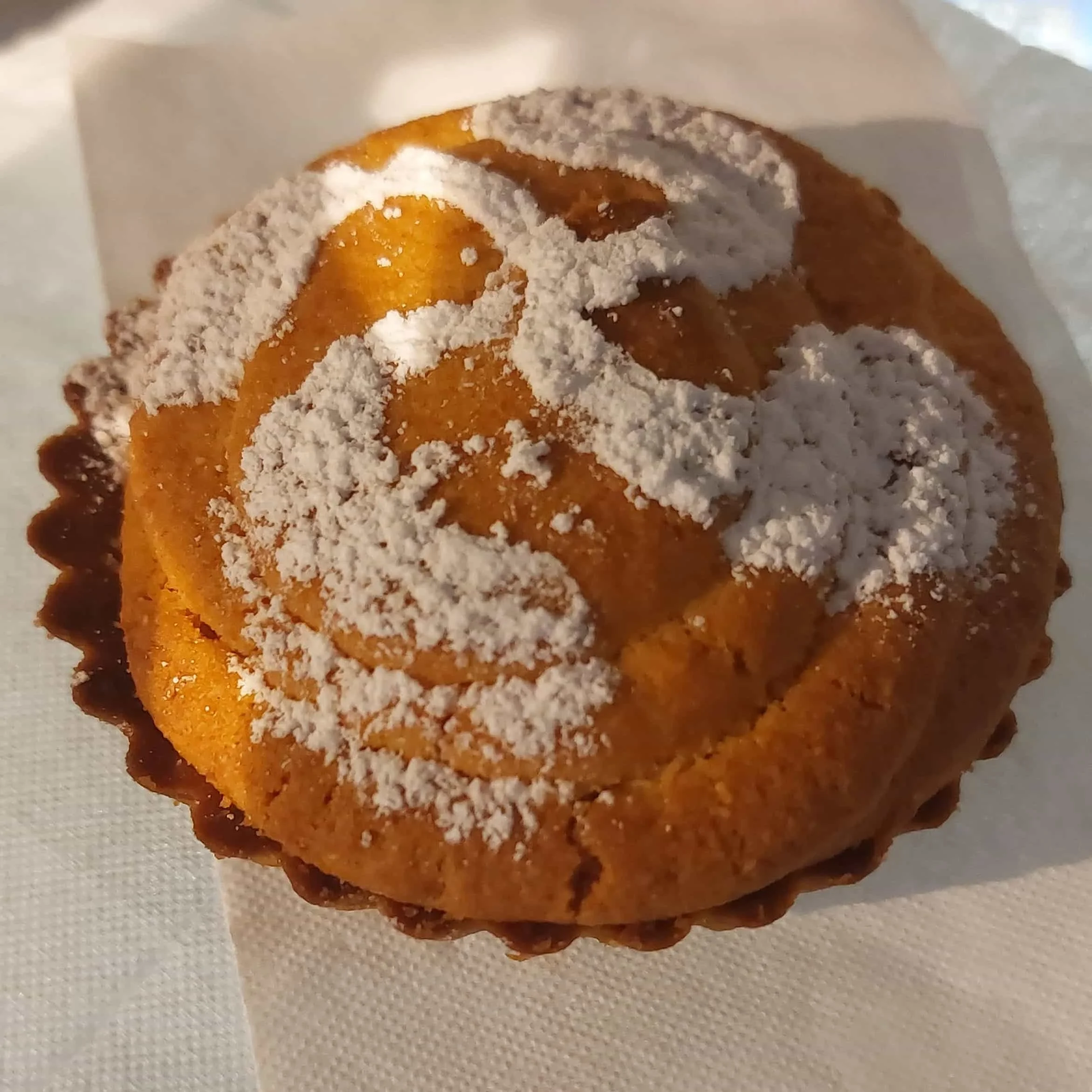 Spanish Pastel Vasco Basque custard tart with golden baked crust