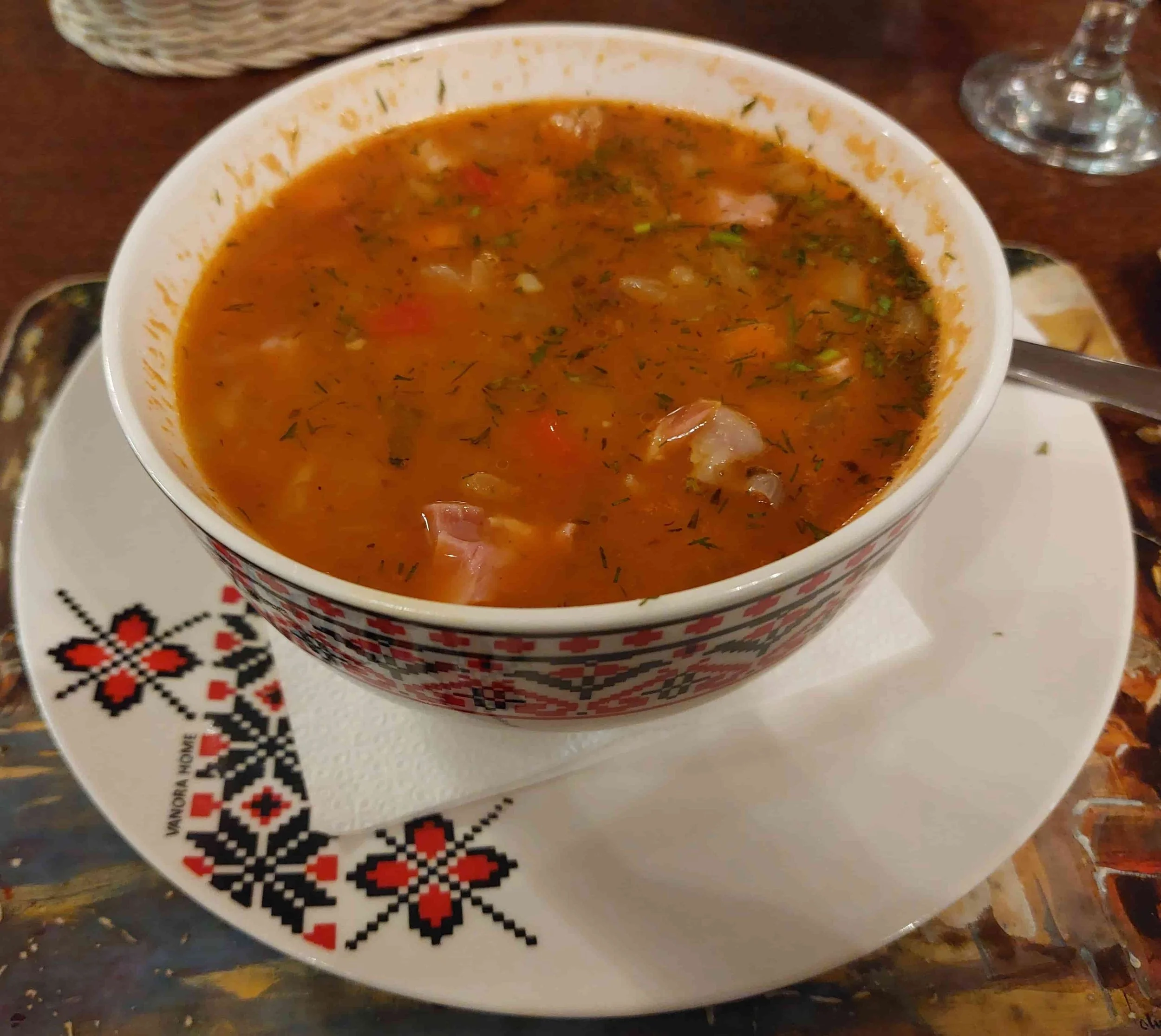 Fasole cu ciolan afumat Romanian white bean soup with smoked pork knuckle