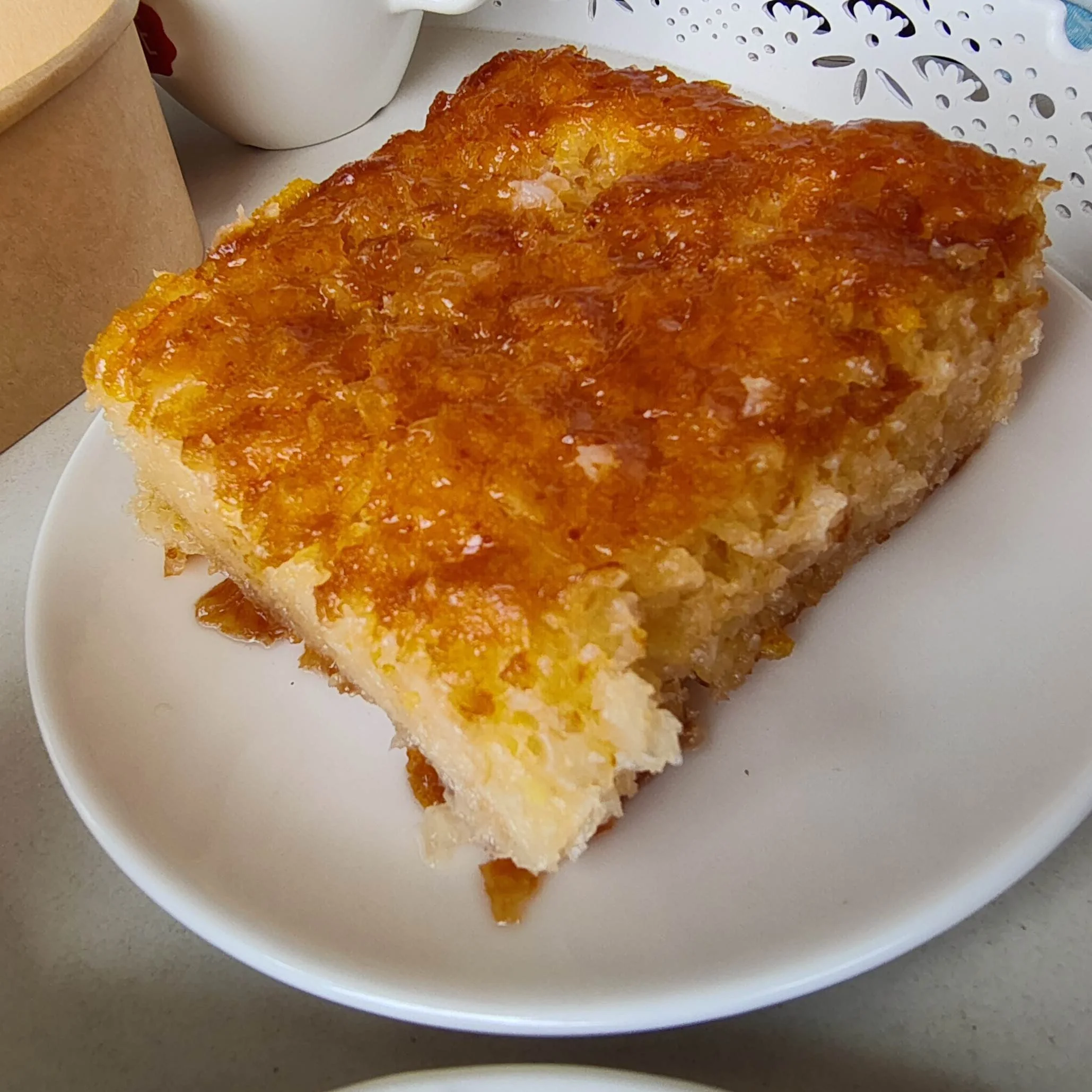 Portokalopita – traditional Greek orange cake made with syrup and filo pastry