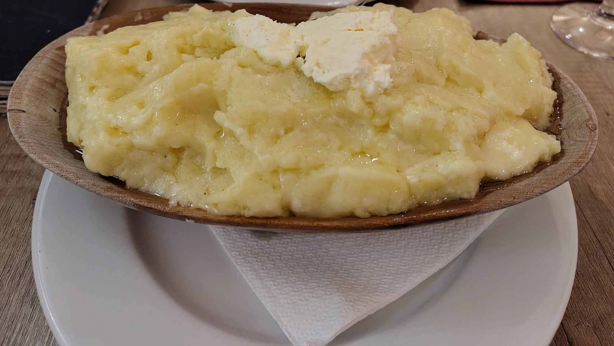 Kačamak – traditional Montenegrin cornmeal dish with cheese and potatoes