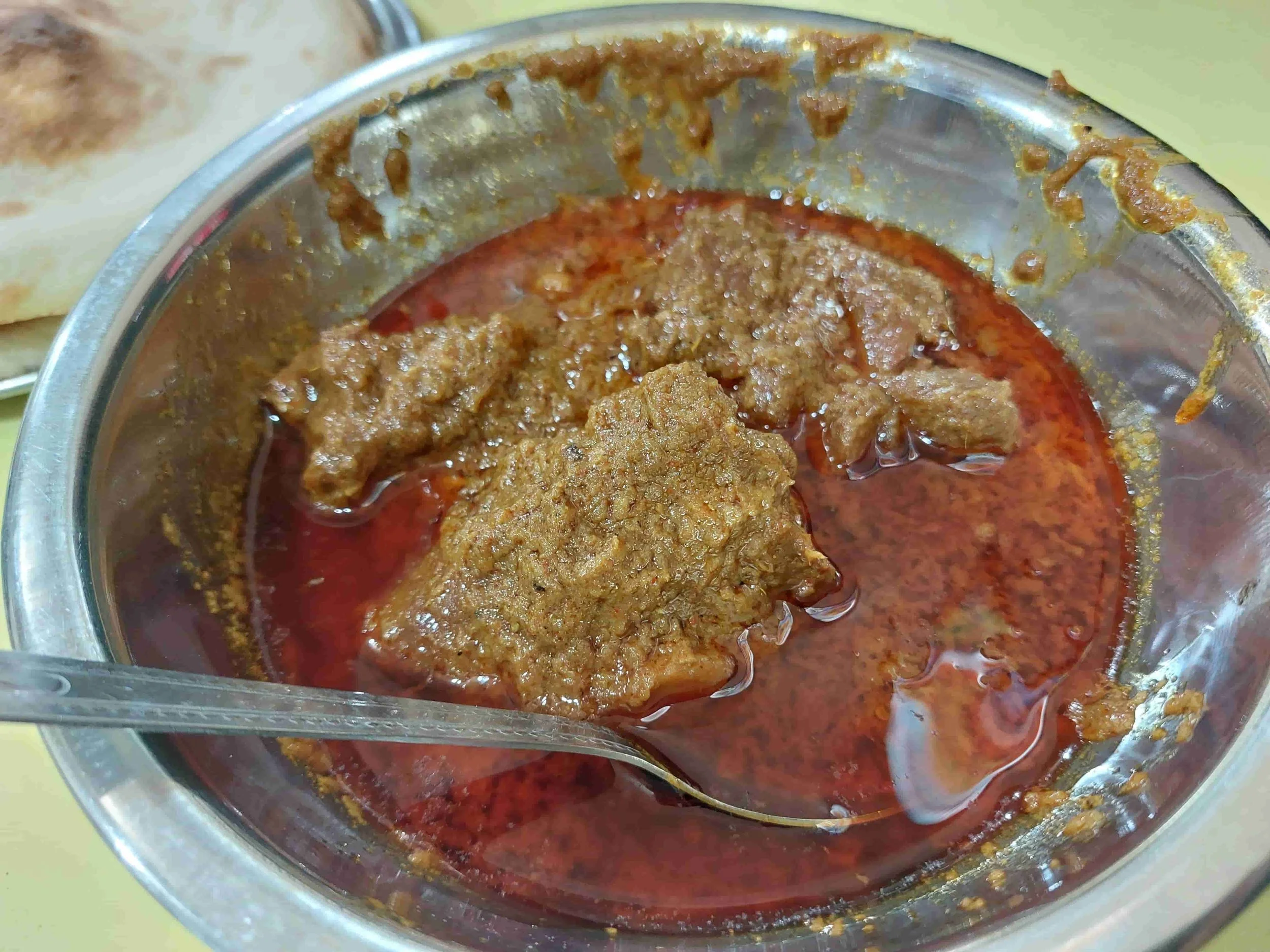Laal maans – traditional Rajasthani mutton curry in a spicy red chilli sauce