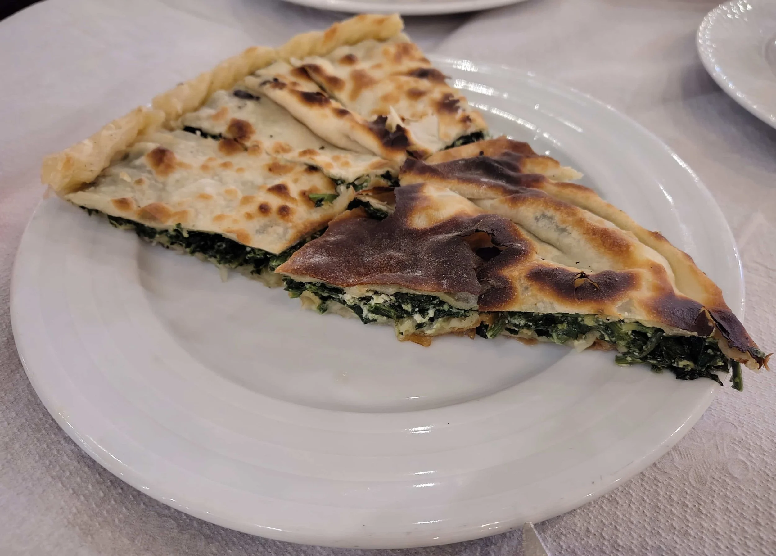 Lakror – traditional Albanian layered pie filled with spinach