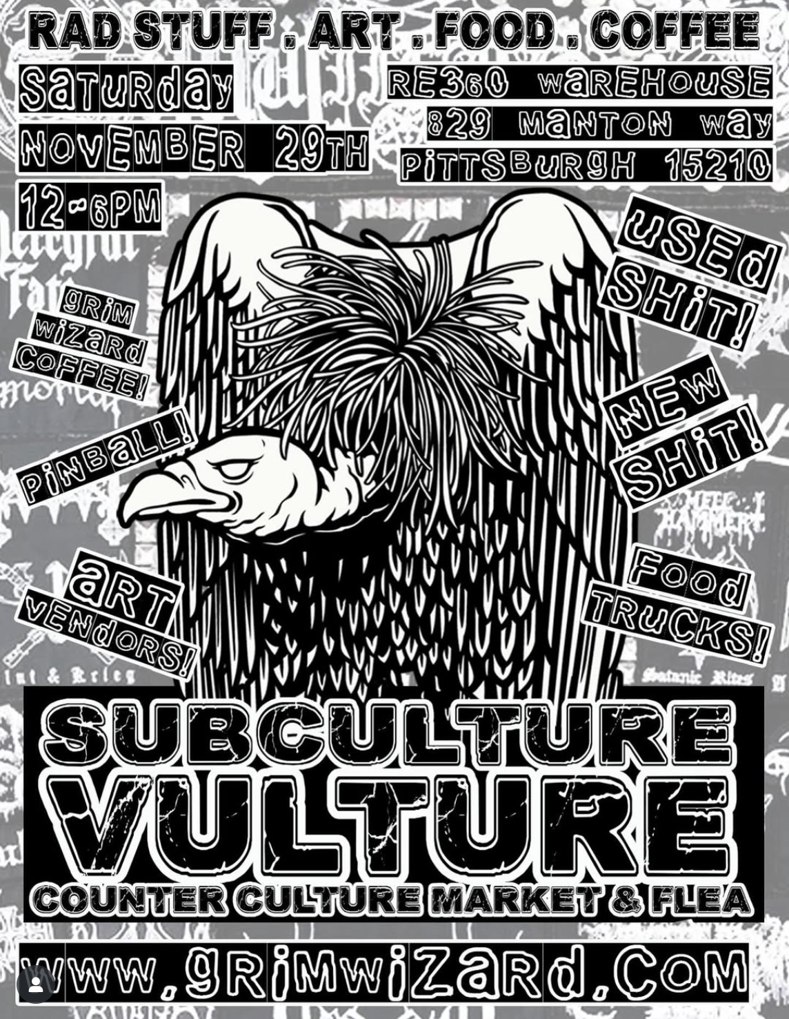 Come say hi to us at Subculture Vulture Market in Allentown on Nov 29th!