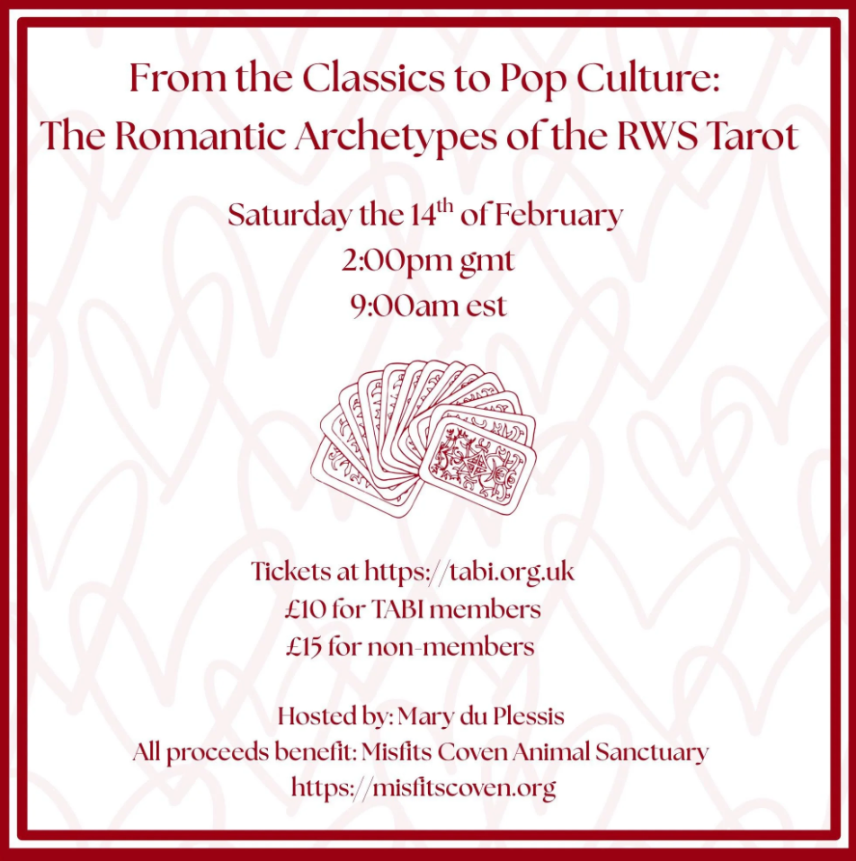 Thank you to Mary de Plessis for hosting a tarot workshop to benefit our rescue!