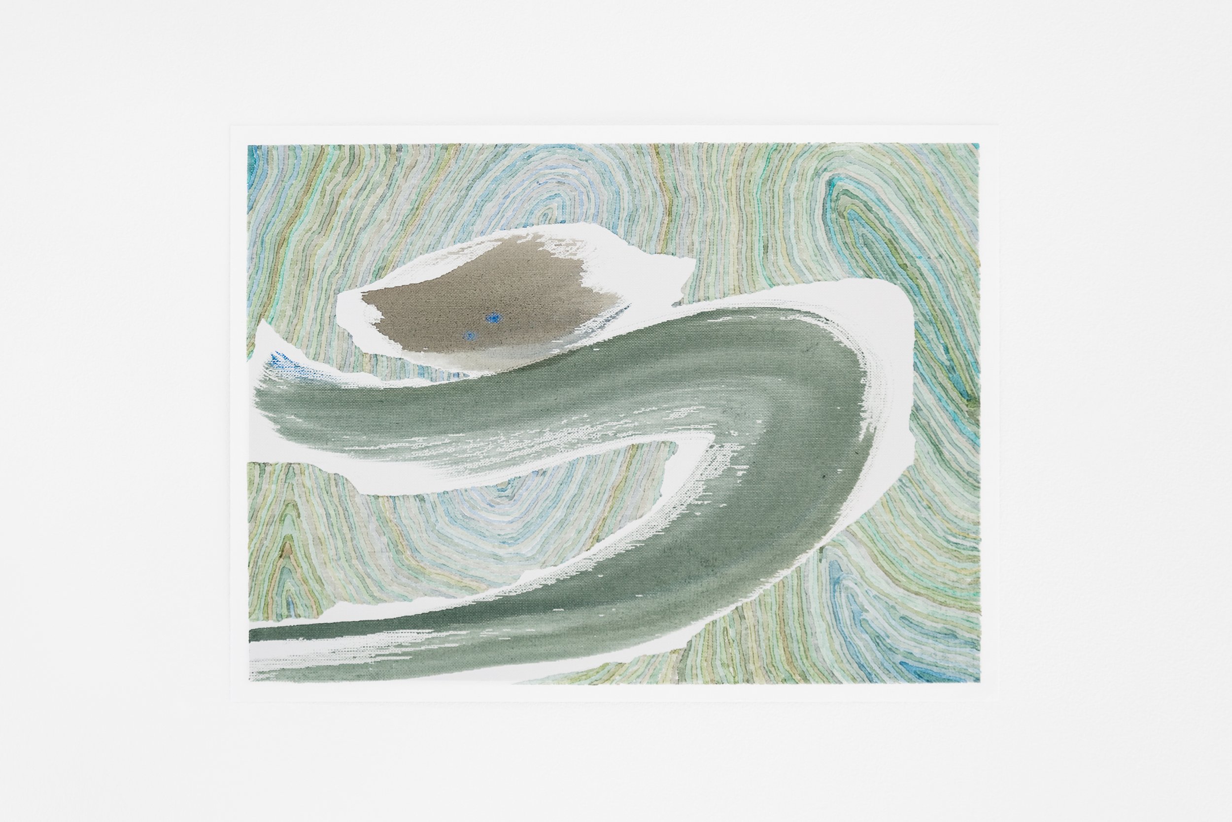 Swimming through the air (drawing series), 2023, Acrylic on paper, 8" x 12" (each)