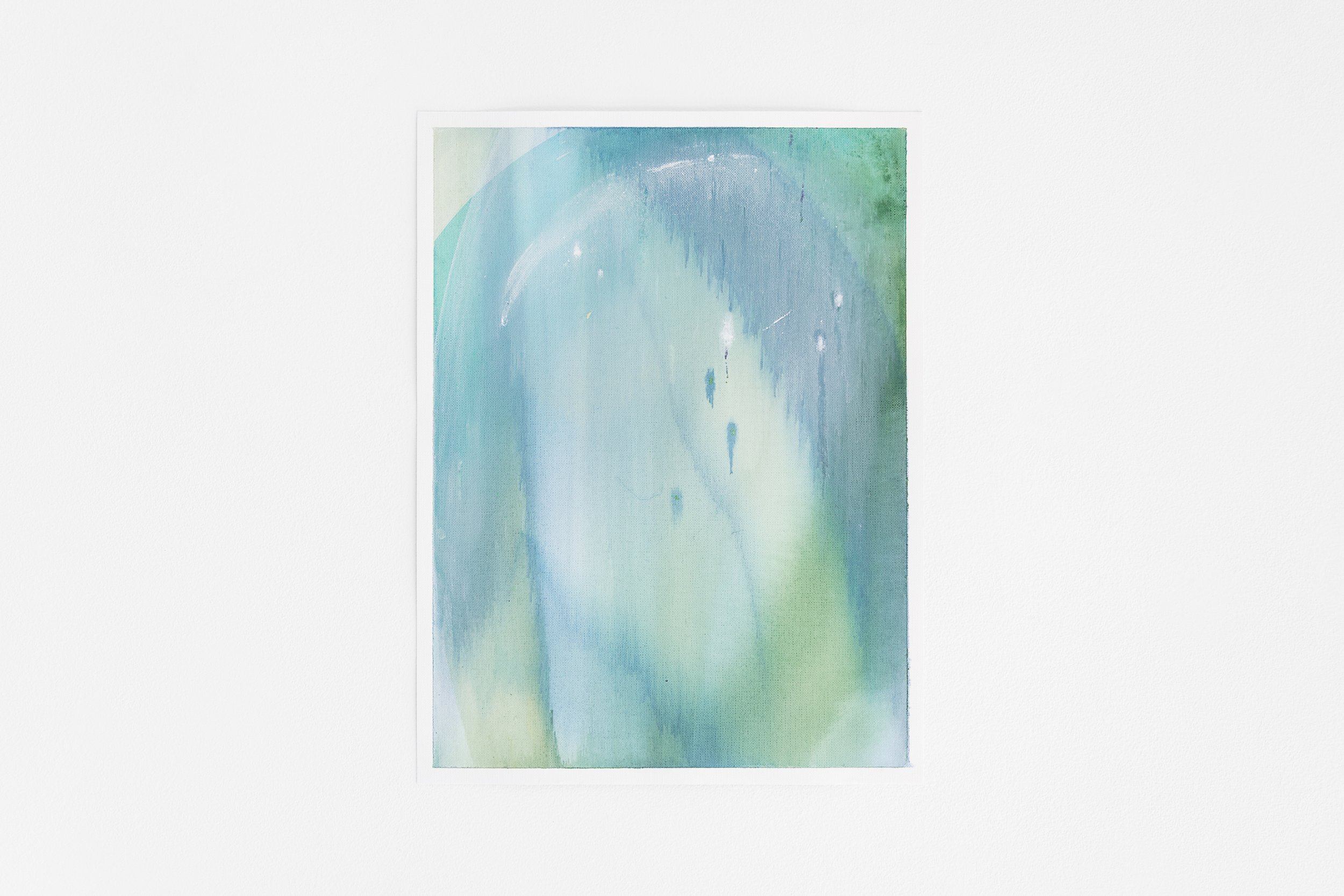 Water Path (drawing series), 2021-2022, Acrylic on paper, 8" x 12" (each)