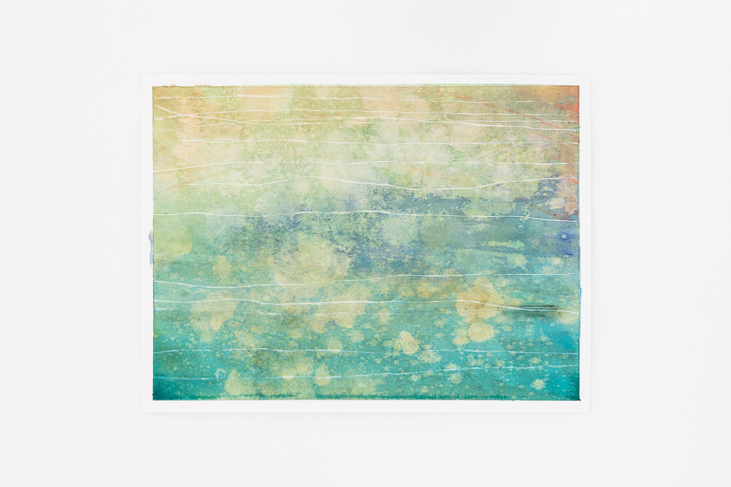 Water Path (drawing series), 2021-2022, Acrylic on paper, 8" x 12" (each)