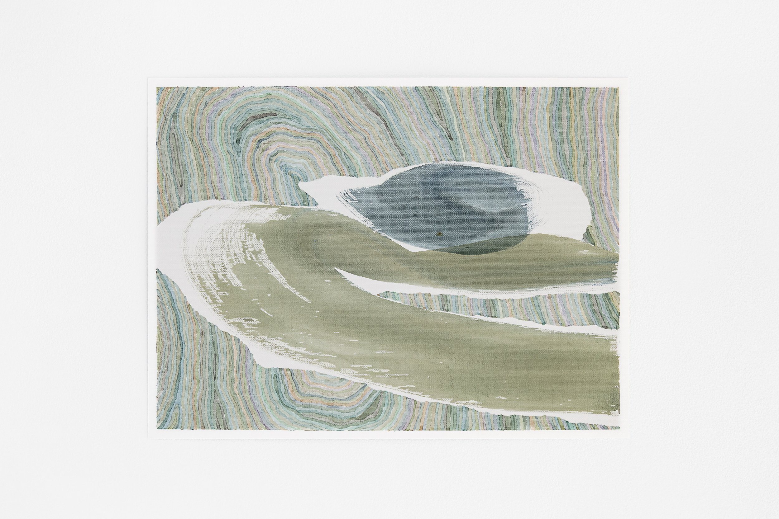 Swimming through the air (drawing series), 2023, Acrylic on paper, 8" x 12" (each)