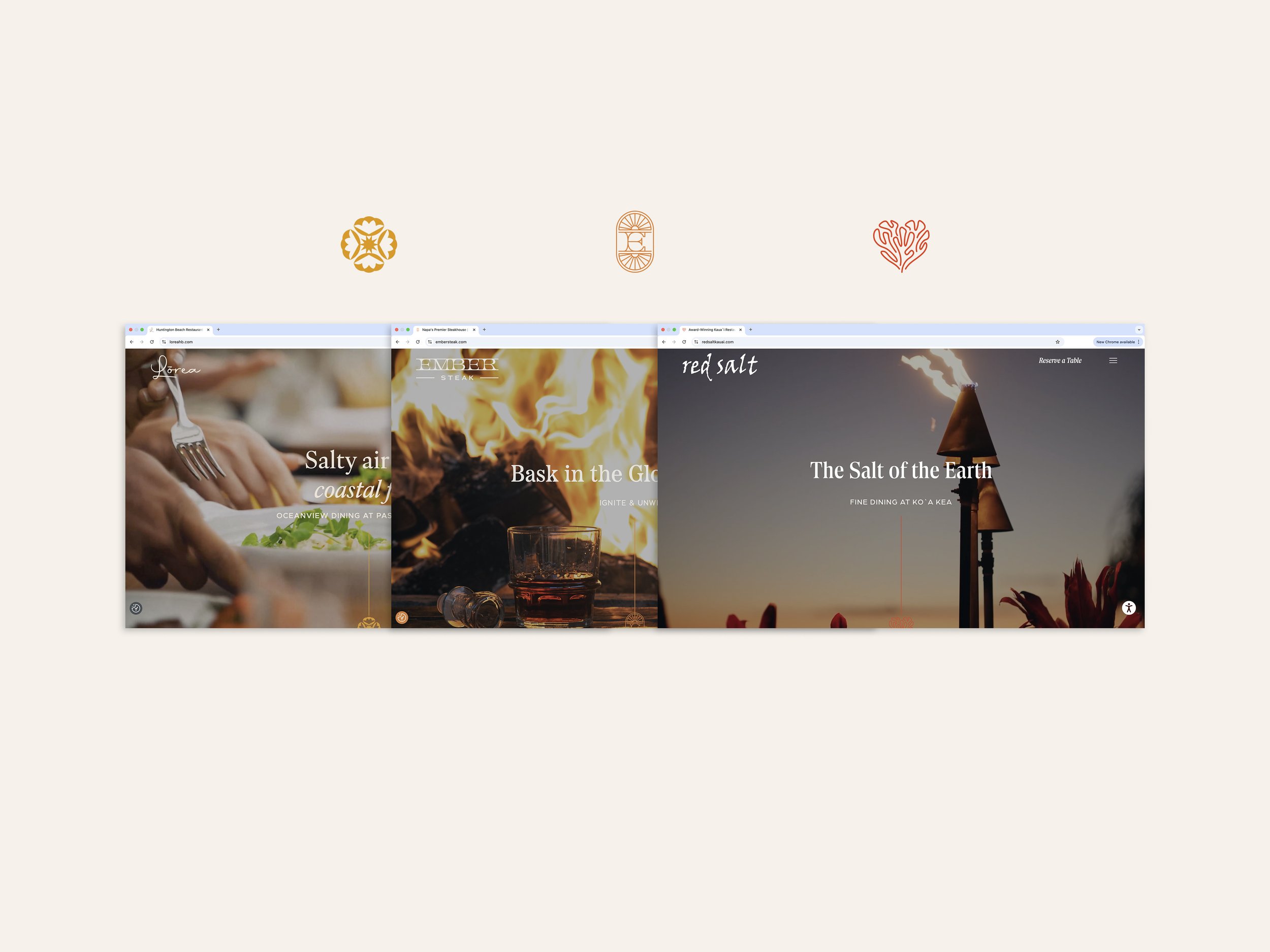 Hospitality Group Restaurant Website Template: Product Design