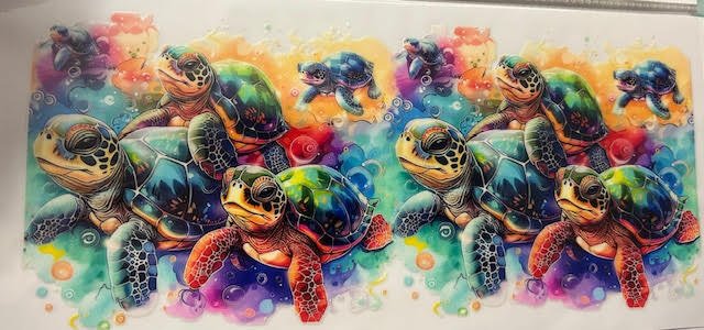 Multicolor Sea Turtles