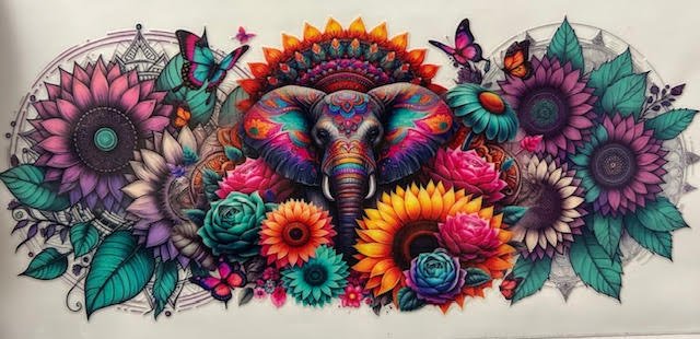 Sunflowers & Elephant