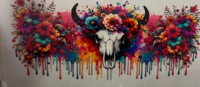 Floral Cow Skull
