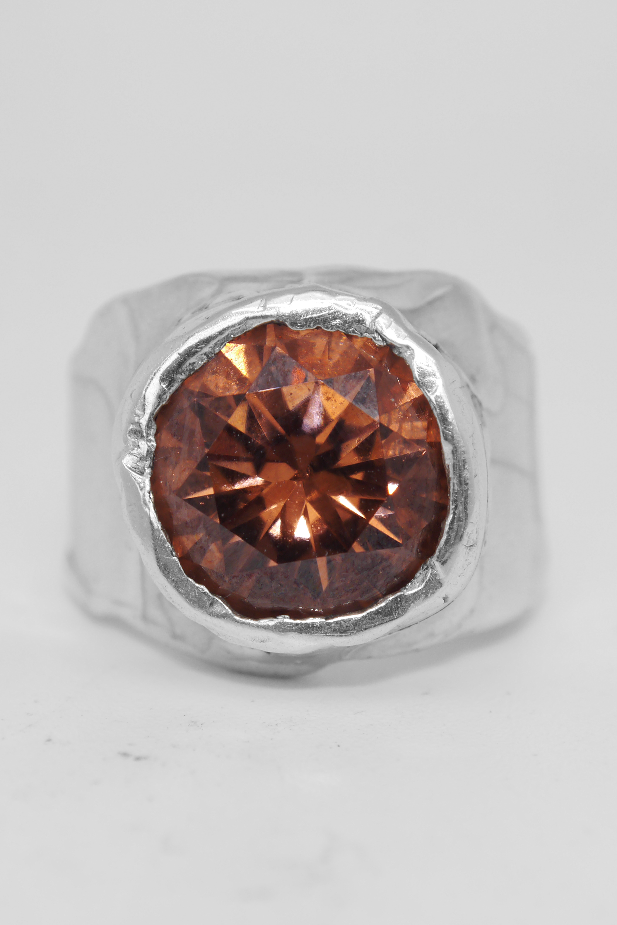 golden brown stone ring