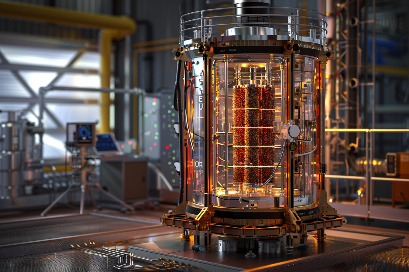 Ruthenium catalyst packed-bed reactor for Mars in-situ propellant production showing compact modular design with CO₂ to methane conversion schematic and NASA test facility instrumentation