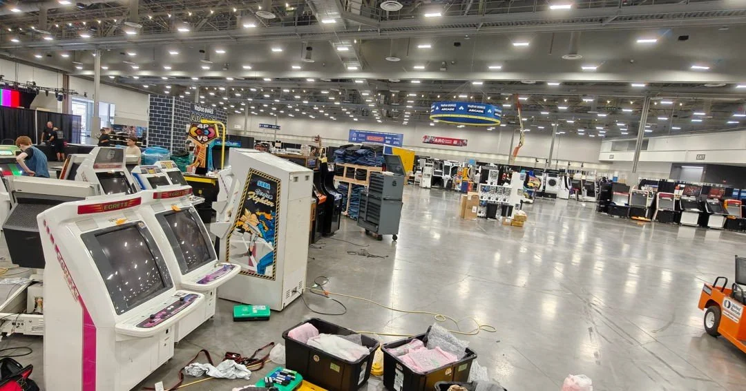 Everyone's hard at work getting ready to unveil the arcade tomorrow at #EVO2025 !
We're excited to showcase our vast collection of classic games as well as other titles ranging from your favorite rhythm games to even pinball!
Powered by @voodoorang