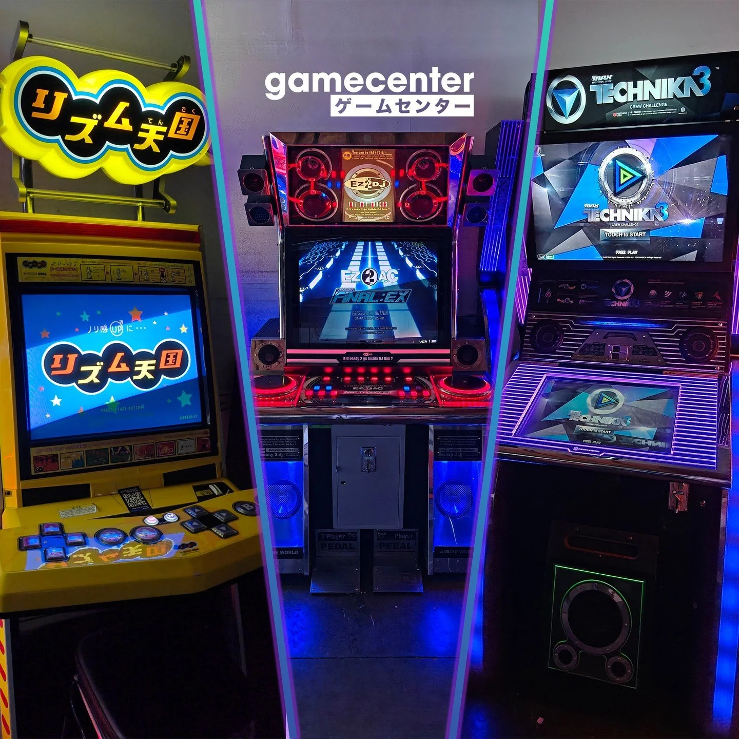 We're excited to bring some fan favorites at cons into gamecenter! 
Rhythm Heaven, EZ2DJ, and DJMax Technika 3 will all be playable in the arcade starting today! 
We'll have a limited amount of save data cards for Technika 3 available for purchase a