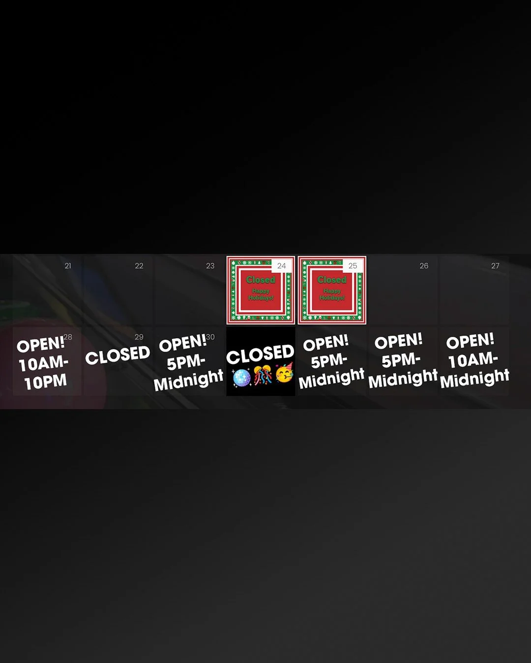 We're approaching the end of an eventful year! As we hurtle towards the exciting year to come, we're sharing our schedule for the remainder of 2025. New Year's Eve is the last of our holiday period closures, our schedule returns to normal on January 