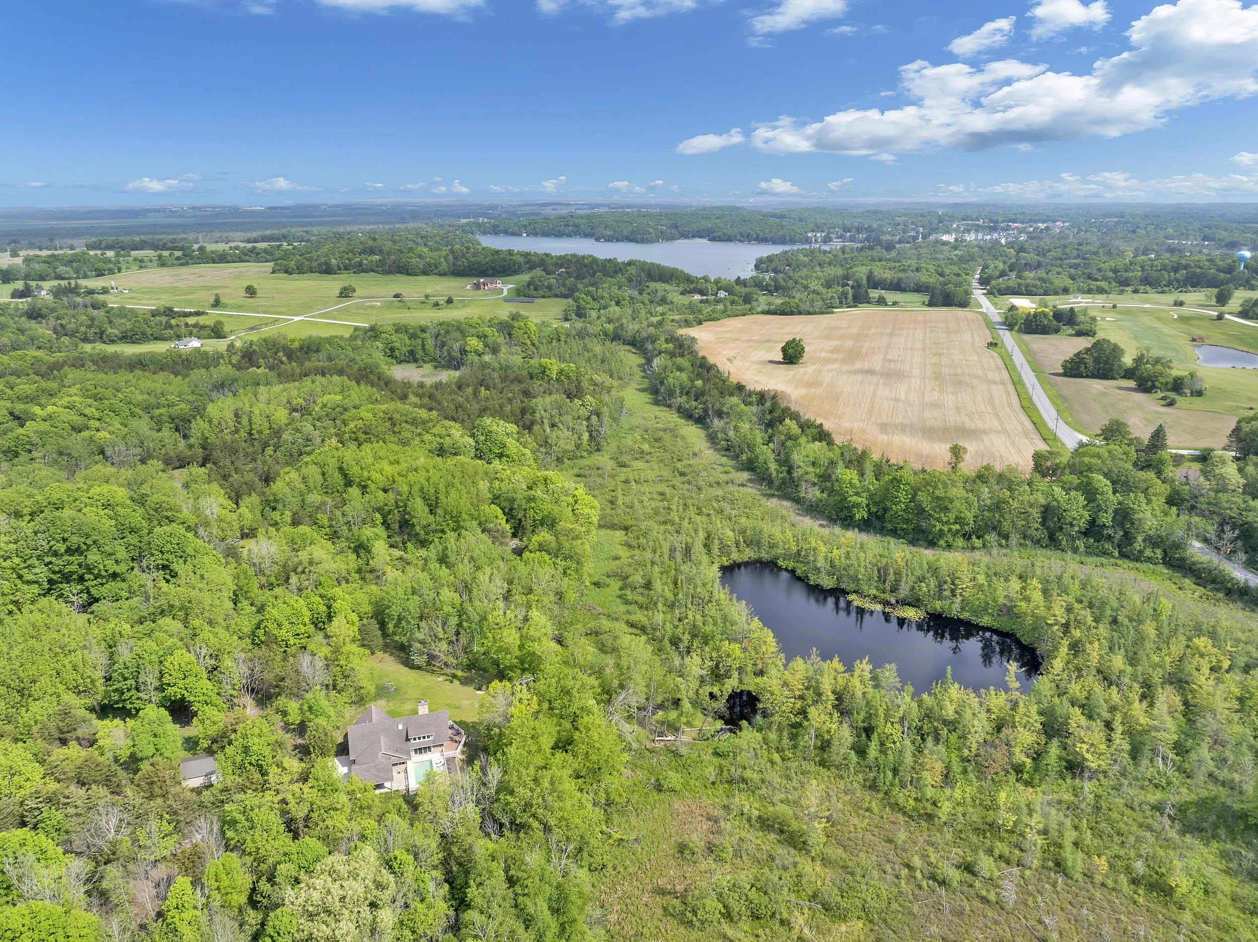 Aerial w:Crystal and Elkhart Lake.JPG