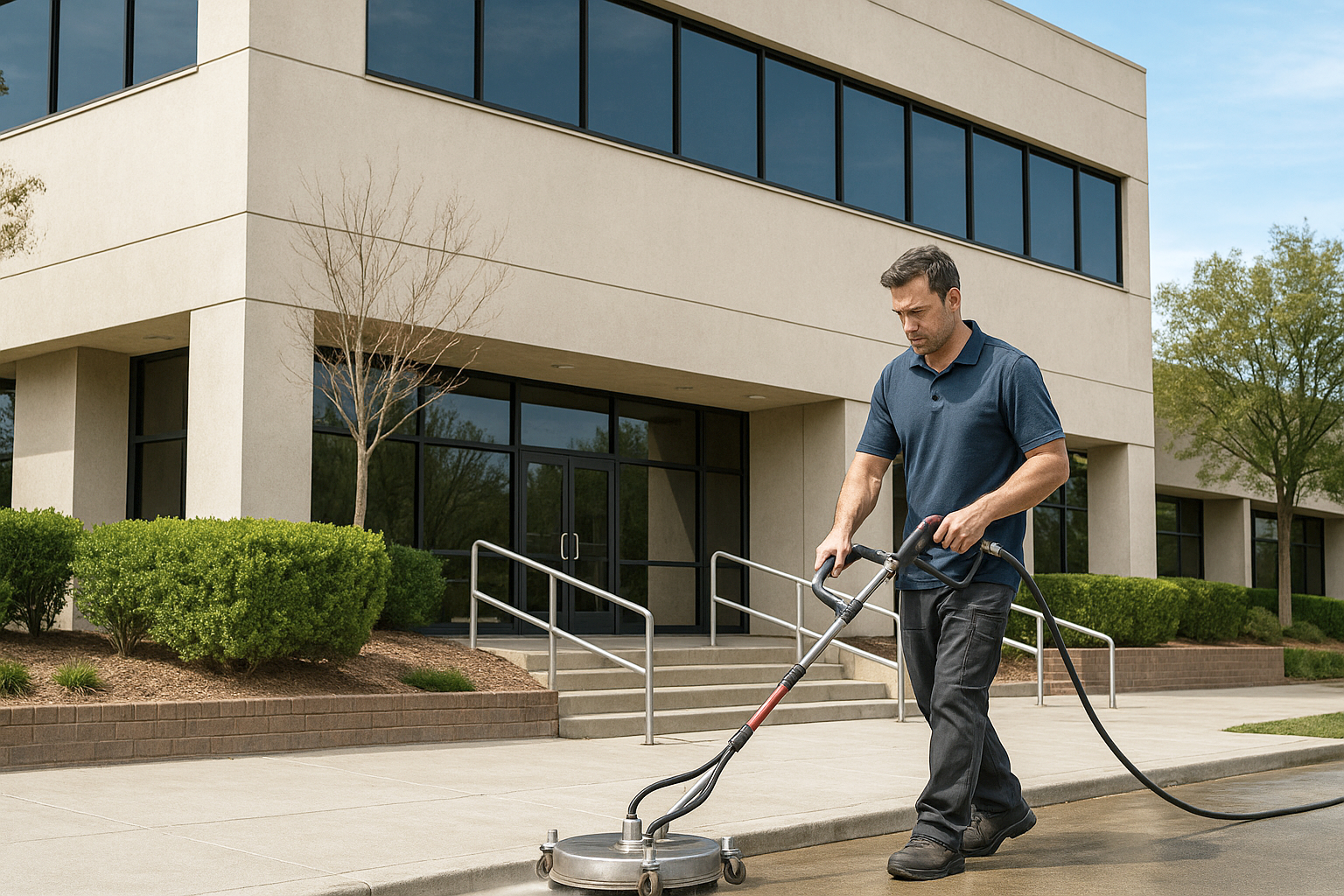 Pressure Washing for Medical &amp; Office Plazas in Los Angeles: Why Cleanliness Shapes Safety, Compliance &amp; First Impressions