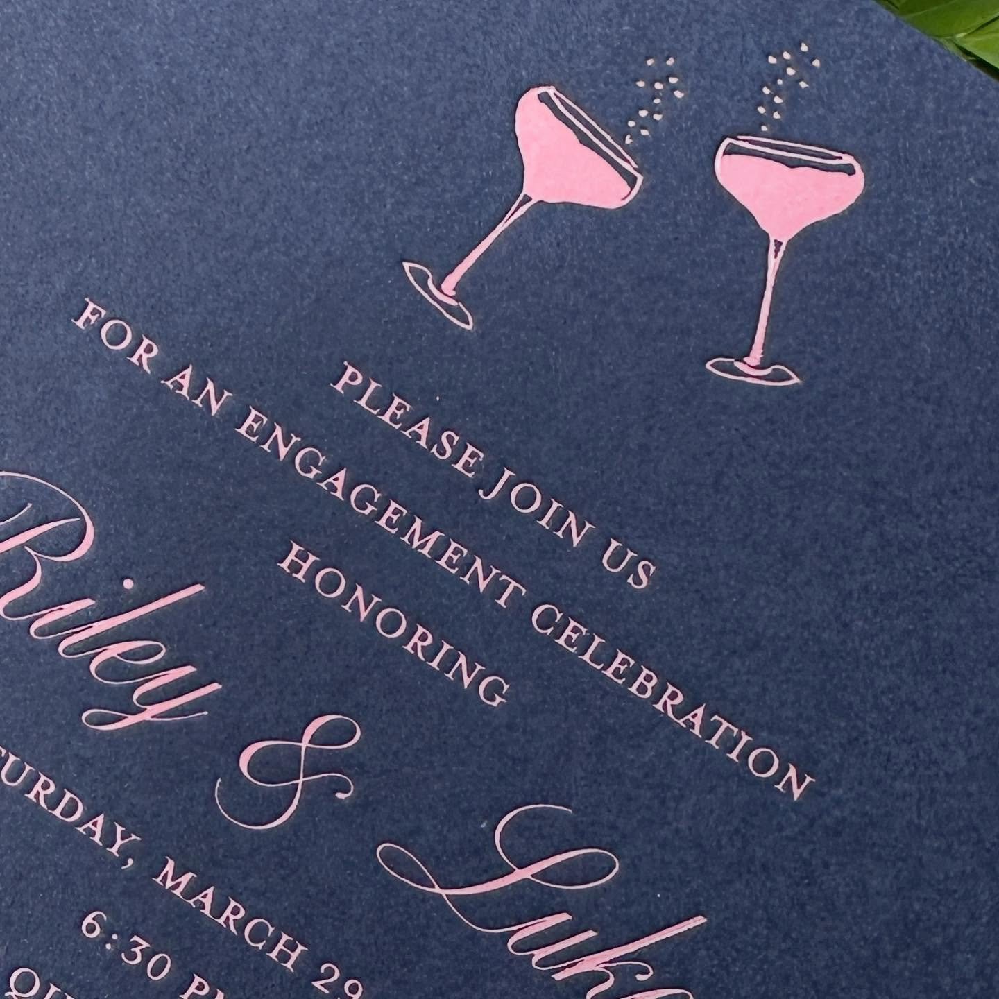 NAVY+PINK+LETTERPRESS=&hearts;️🥂&hearts;️