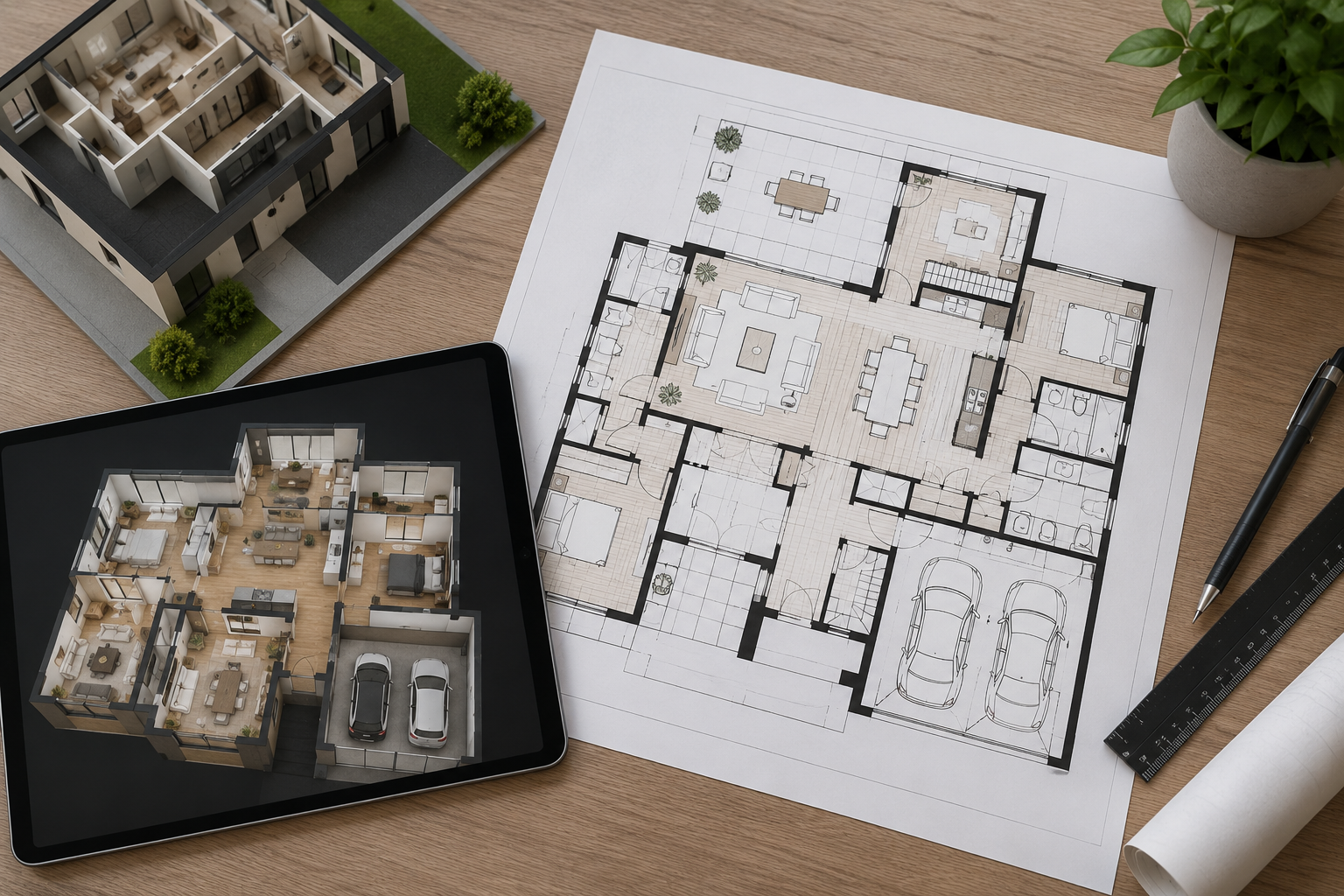 Floor plan of a house with labeled rooms including a sun room, dining area, kitchen, living room, master bedroom with master bath, two additional bedrooms, a foyer, a hall, a second bathroom, and two patios. Measurements are provided for each space.