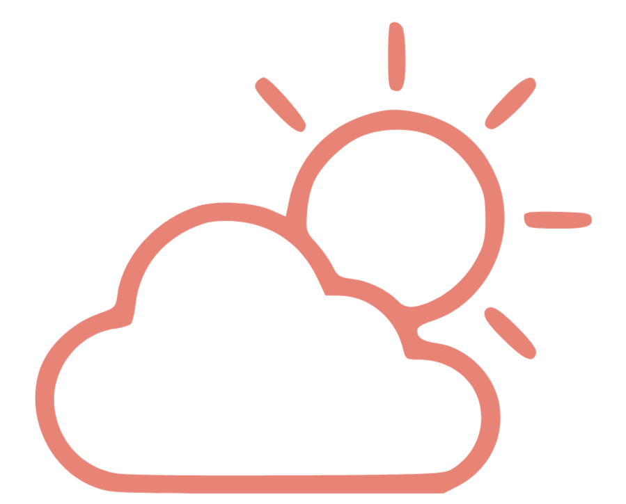 Weather icon showing partly cloudy sky with the sun partly covered by a cloud
