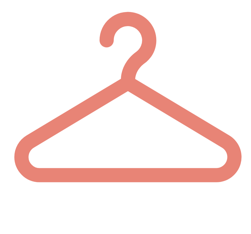 Pink clothes hanger on a black background.