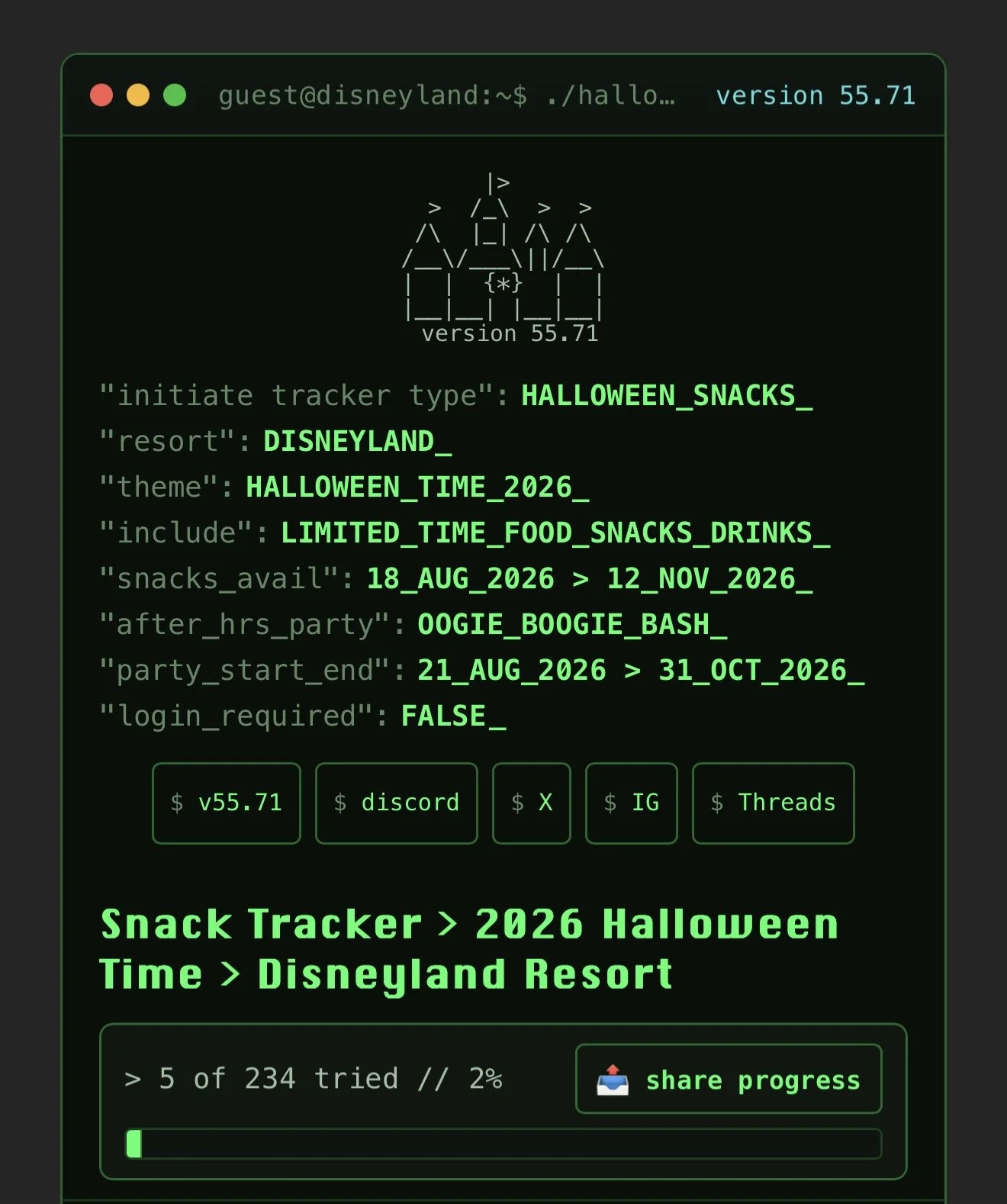 Every Version 55.71 Snack Tracker in One Place