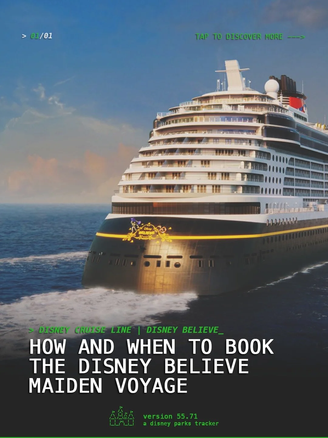✨ Disney Believe booking starts today! But it depends on your Castaway Club status. Here&rsquo;s the schedule.

&bull; Pearl Mon 10/12
&bull; Platinum Tue 10/13
&bull; Gold Wed 10/14
&bull; Silver Thu 10/15
&bull; General Mon 10/19

🎁 Book by Nov 19