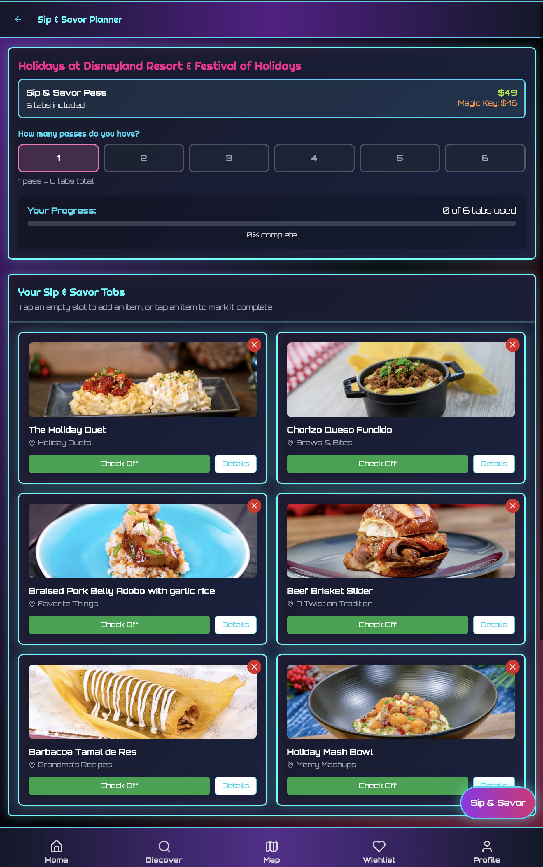 FestivalFoodieApp.com Sip and Savor Menu