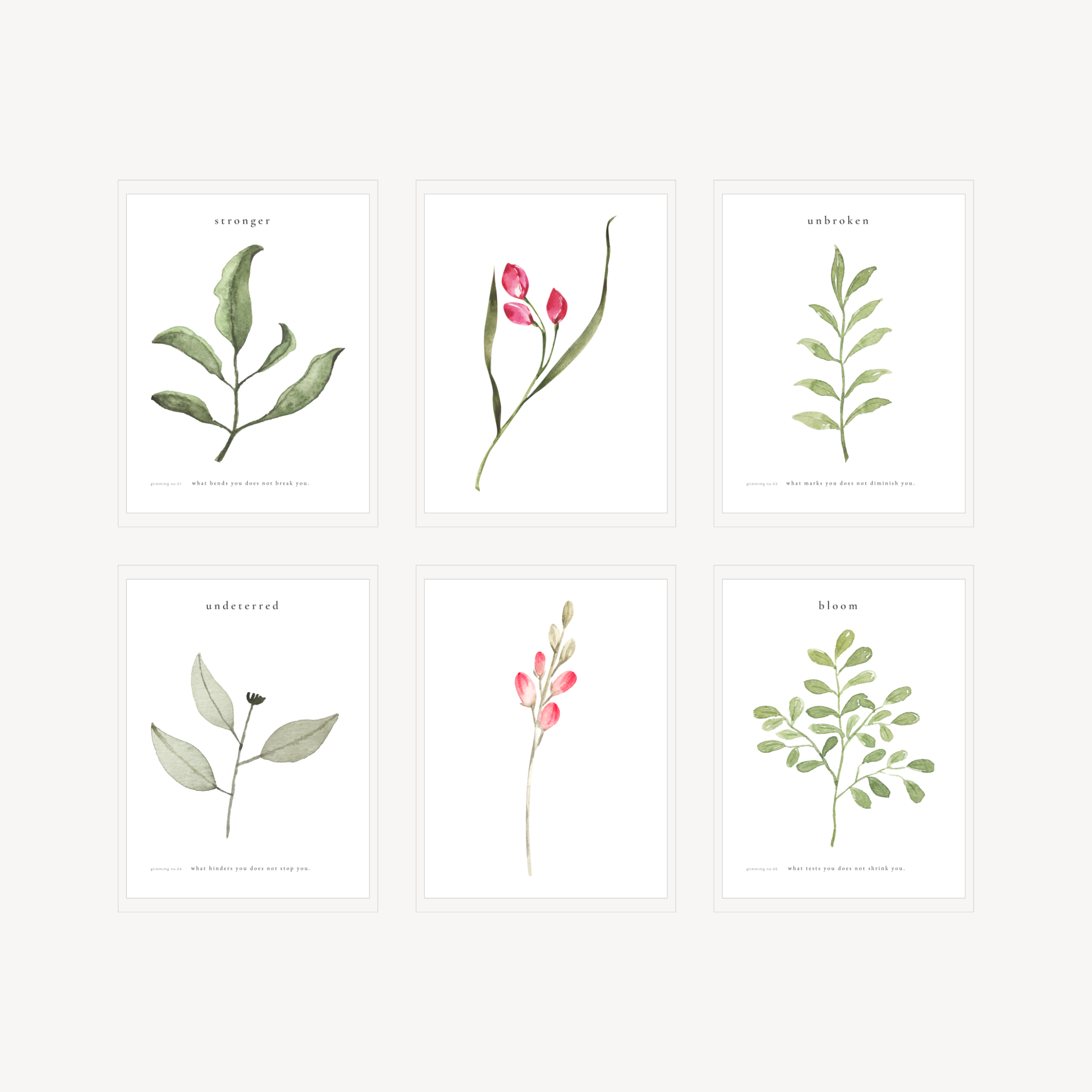 The Glimming Print Series