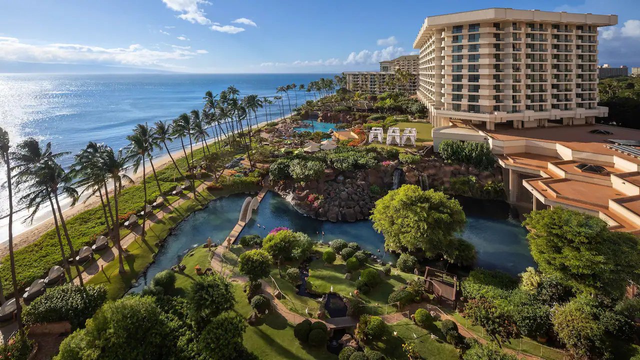 Hyatt Regency Maui beachfront resort with pools and ocean view