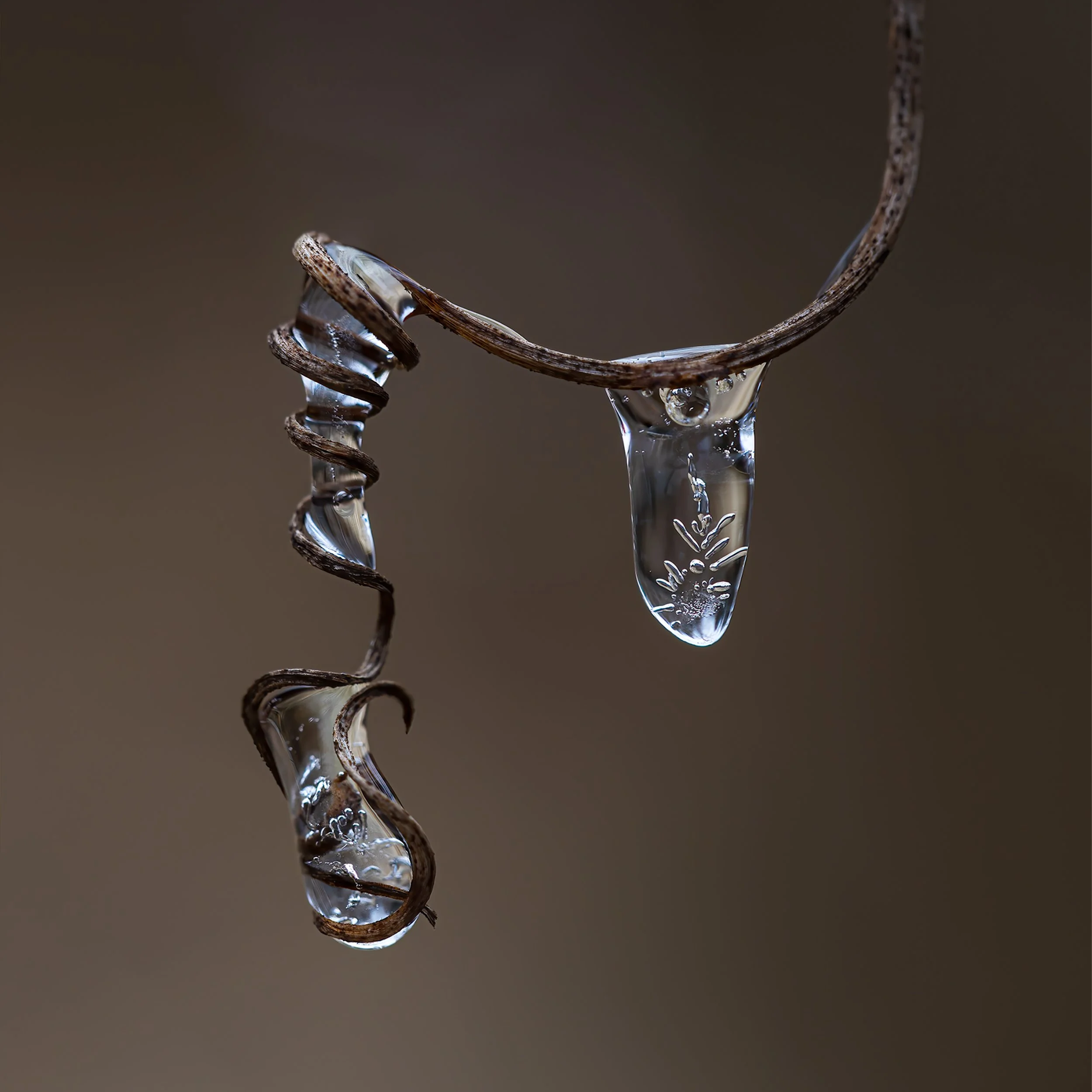 Ice Wrapped by a Tendril