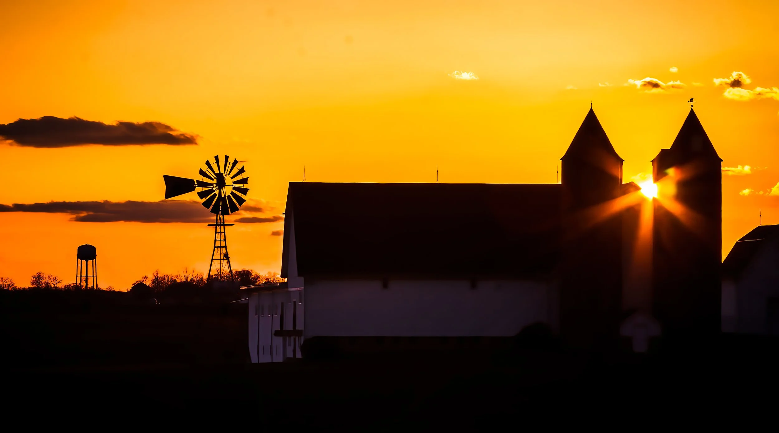 Governor Cox's Barn at Sunset