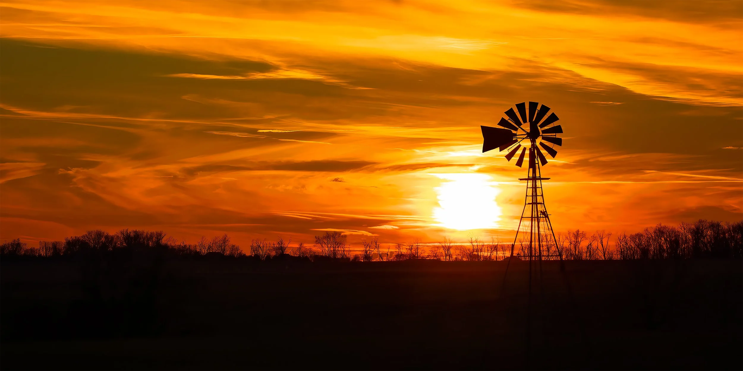 Windmill at Sunset #1