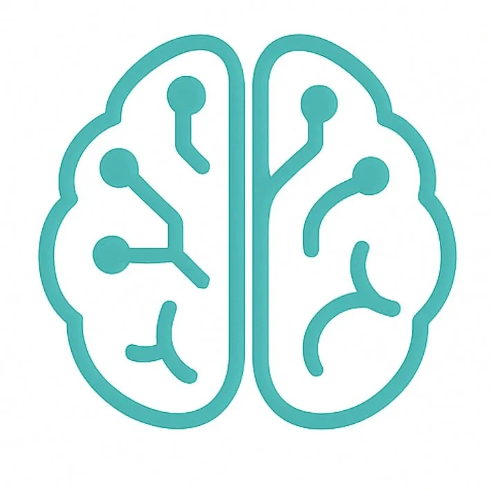 A stylized illustration of a human brain with circuit-like lines indicating neural connections, symbolizing artificial intelligence or brain technology.