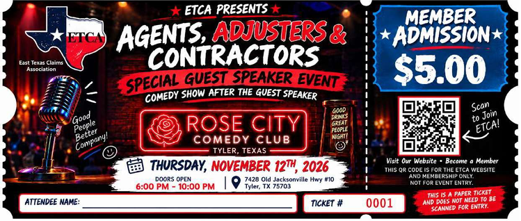ETCA Member's Only  ETCA Professional Networking & Comedy Night