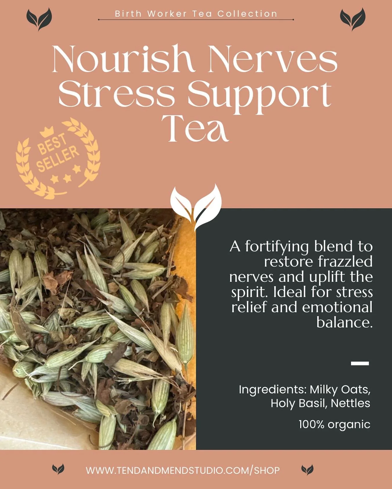 This month, we are highlighting the Birthworker Tea Collection! Our set of four homemade, organic herbal blends crafted to support birthworkers through every phase—preparation, presence, recovery, and rest. Grounding, energizing, and made with