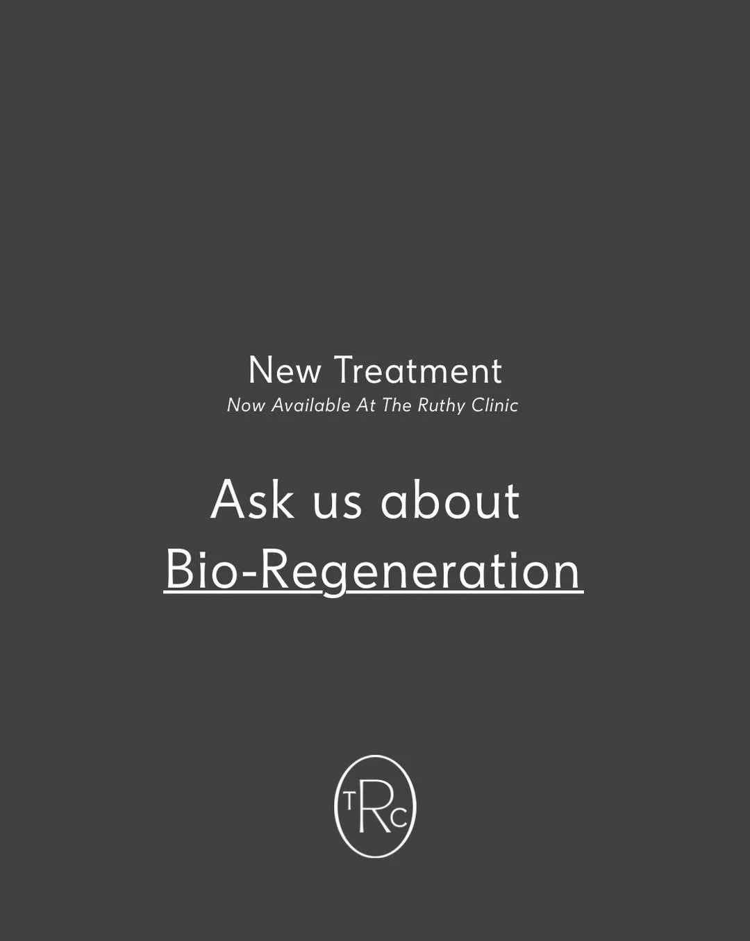 Introducing Bio-Regeneration at The Ruthy Clinic.

A personalised approach to supporting skin quality, hydration and overall skin health.

At The Ruthy Clinic our approach begins with understanding your skin, your concerns and what may be appropriate