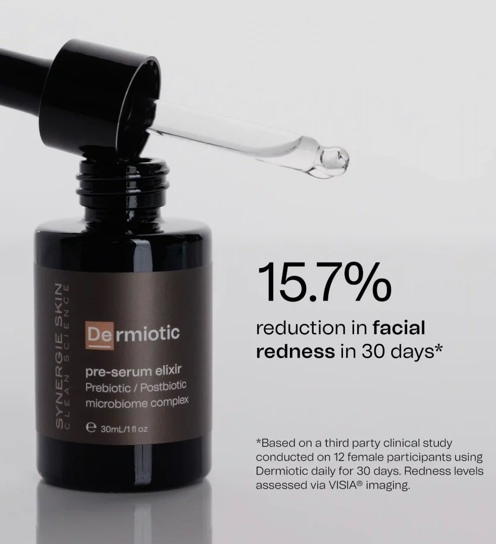 Balancing Skin Microbiome with Dermiotic. 
~
A probiotic serum designed to strengthen and rebalance the skin&rsquo;s natural microbiome. Formulated with clinically proven probiotic actives, Dermiotic works to restore barrier function, calm inflammati