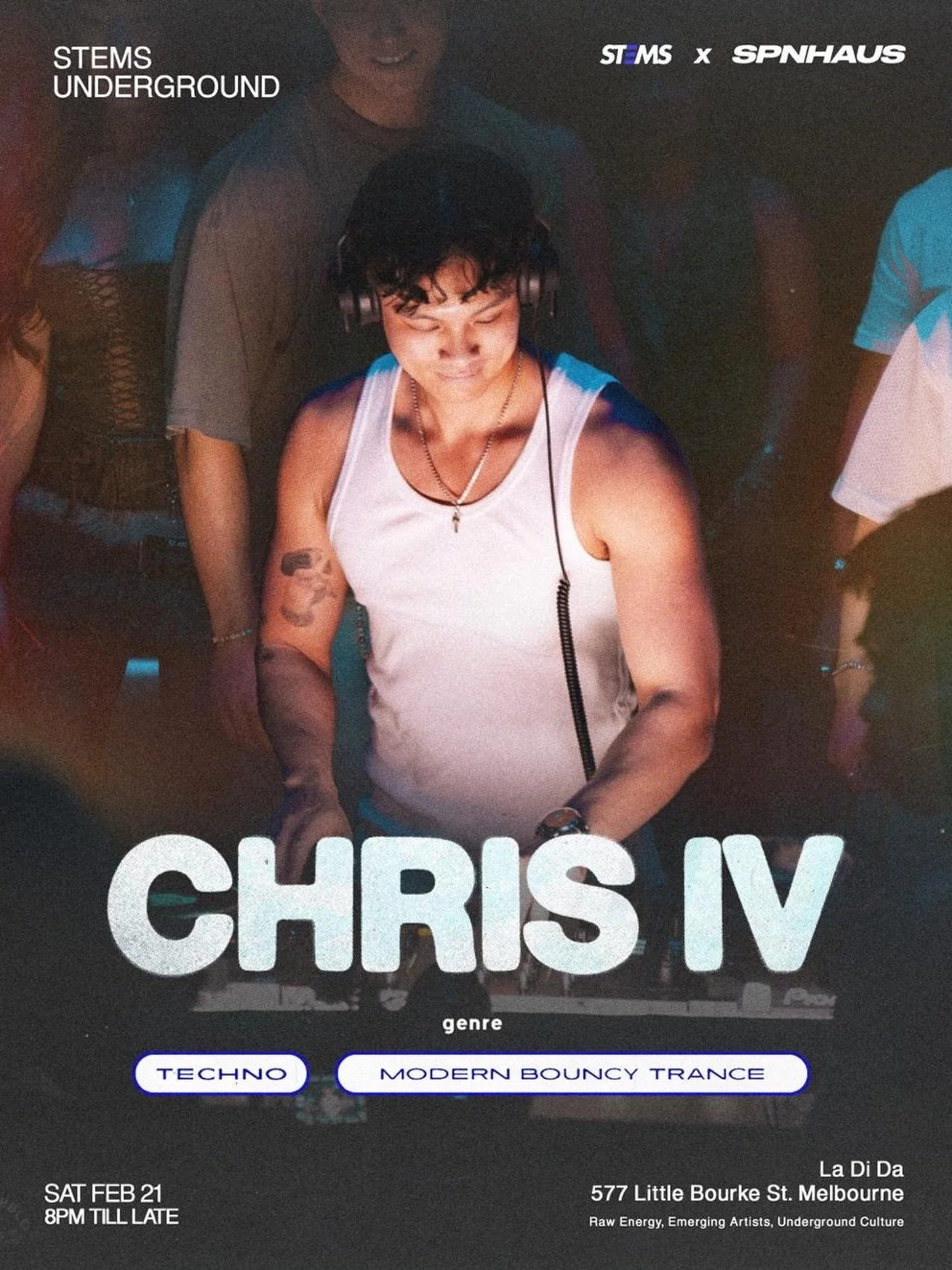 Closing out the night with some bouncy techno and hard trance, we have our very own Chris IV 🕺🎉

Stick around to end the night off with a bang ‼️ 

Third and final tickets in bio 🎟️