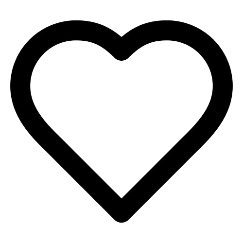 Outline of two concentric hearts on a black background.