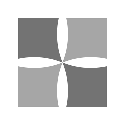 Geometric pattern with black and gray shapes forming a symmetrical design
