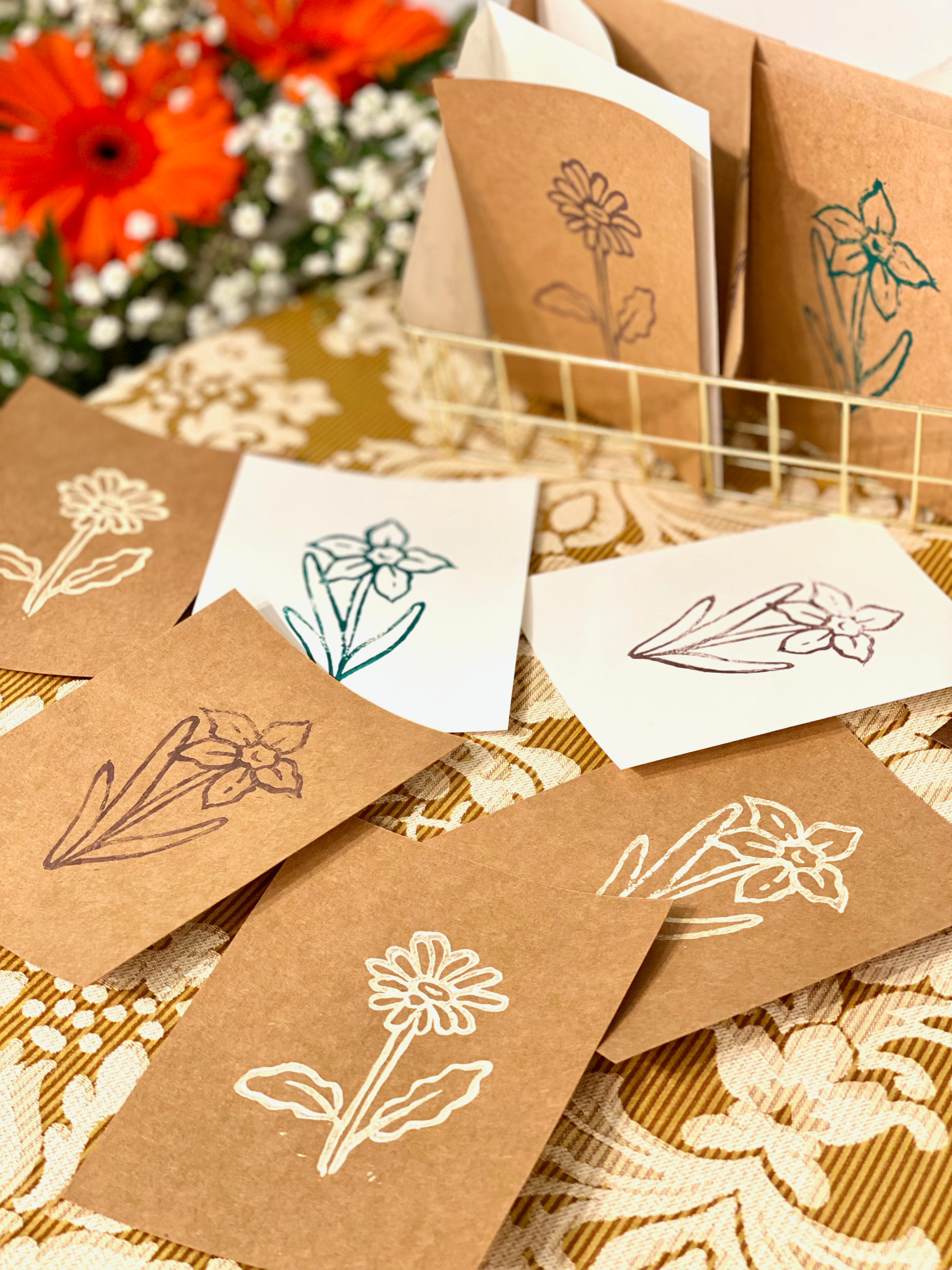 Sunroom: Cards
cardstock, stamp, paint
4 in x 6 in
2025