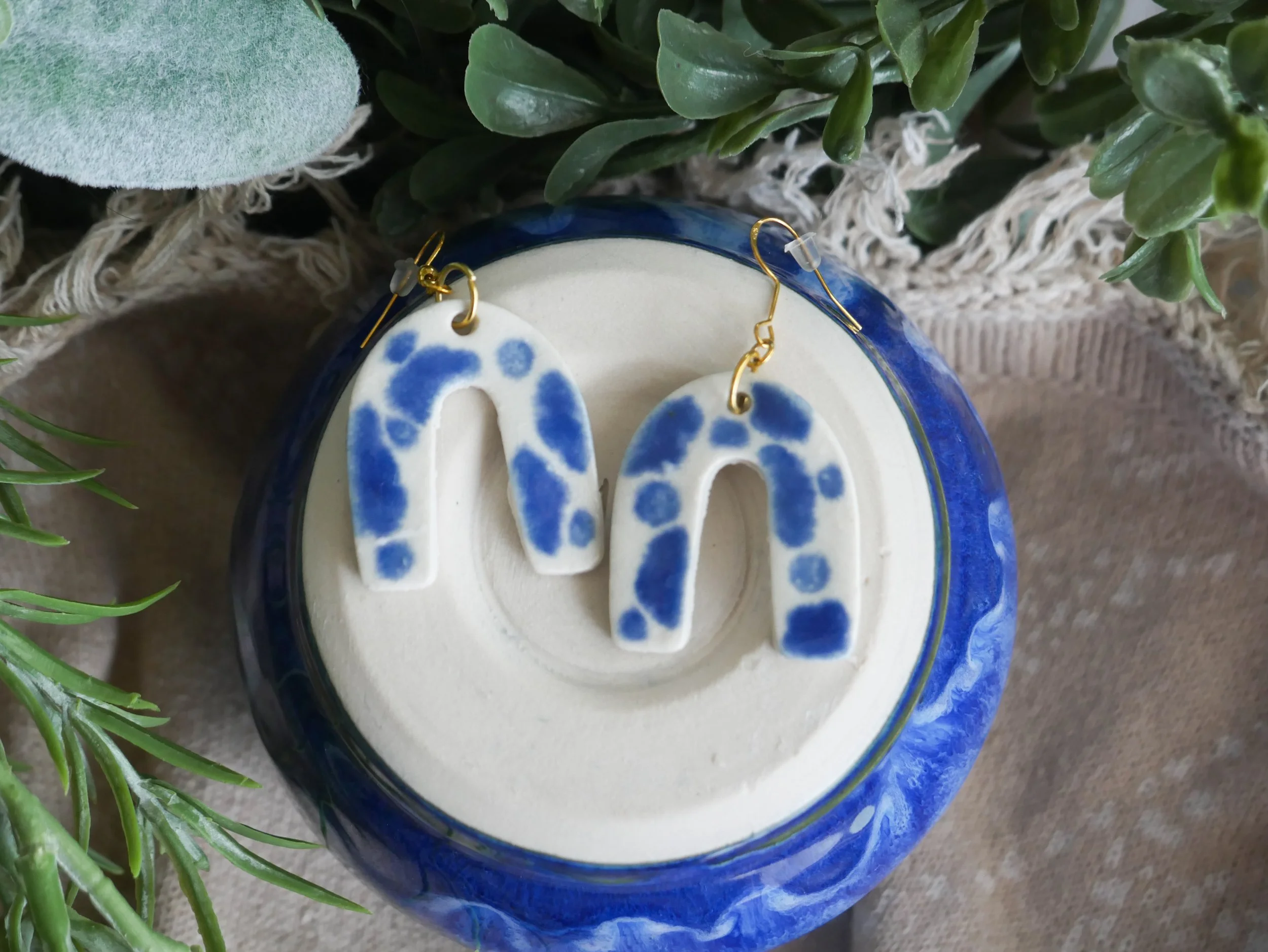 "Speckled Raindrops" Earrings