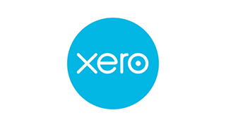 Xero logo with blue circle and white lowercase text