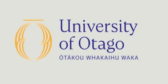 University of Otago logo with a gold emblem and blue text on a light background.