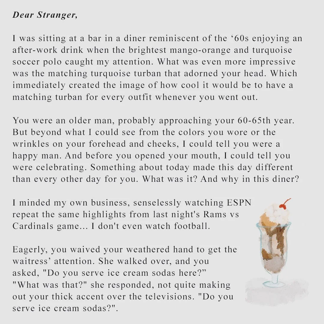 This letter was submitted a few years ago and is still one of my favorites to read!